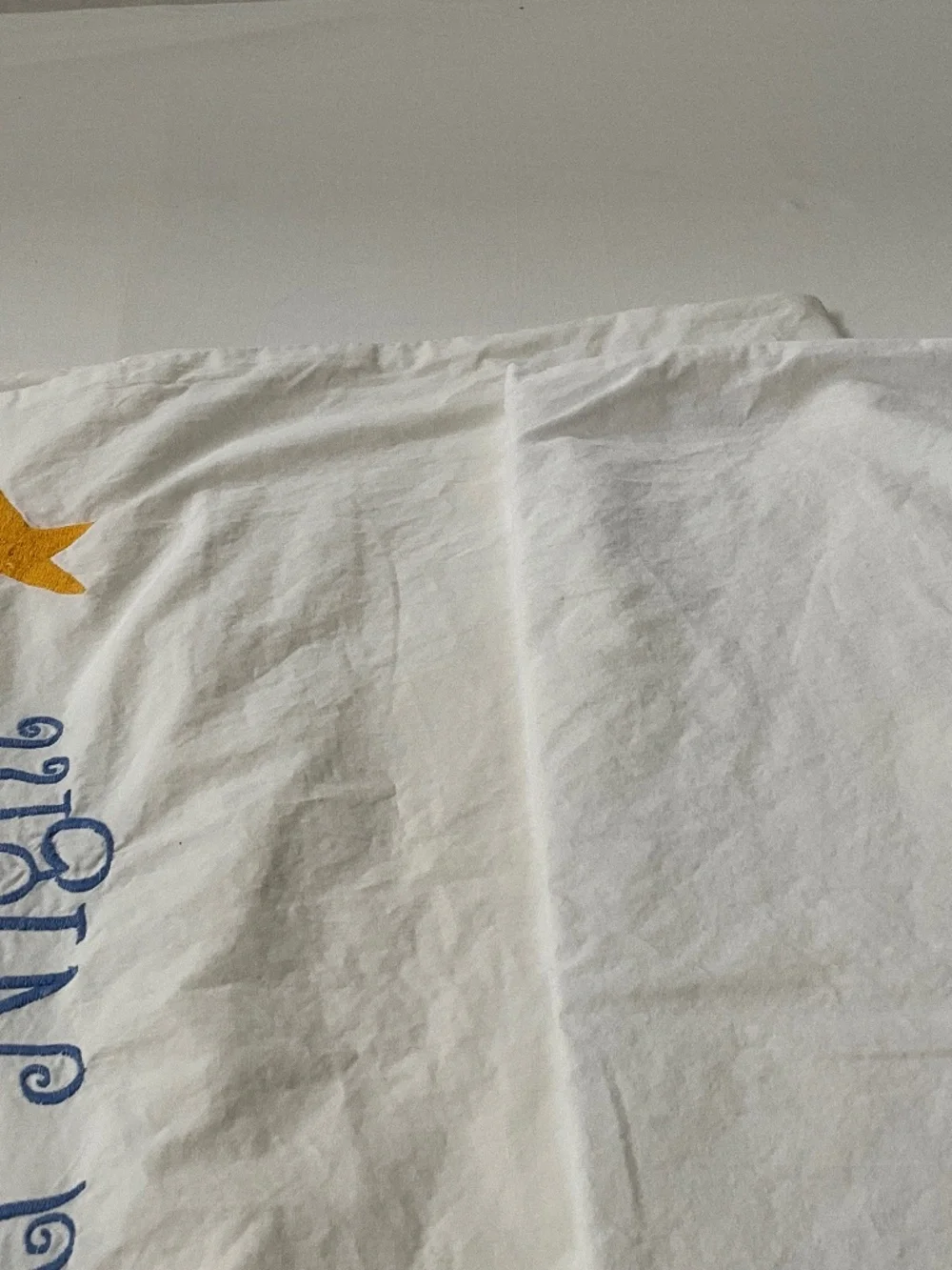 SLEEPING PARTNERS Vintage Embroidered Pillowcases Pair White